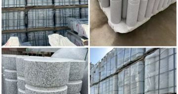 三门峡 芝麻白花岗岩挡车柱、隔离柱多少钱