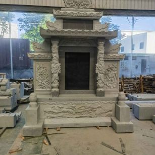 三门峡 芝麻灰高档墓碑、土墓，一套也支持定做