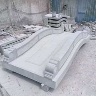 三门峡 芝麻灰花岗岩园林景观 小石桥