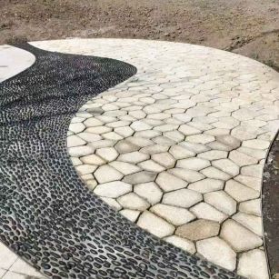 三门峡 黄金麻冰裂缝室外铺装效果完美展示