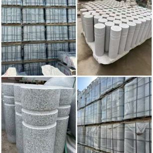 三门峡 芝麻白花岗岩挡车柱、隔离柱多少钱