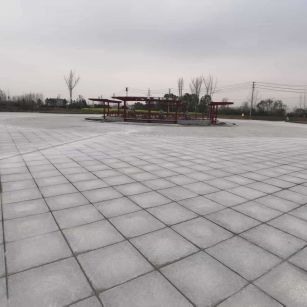 三门峡 芝麻白火烧面-公园广场地铺效果