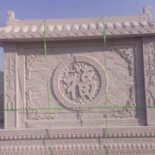 三门峡 芝麻白花岗岩屏风，照壁，影壁