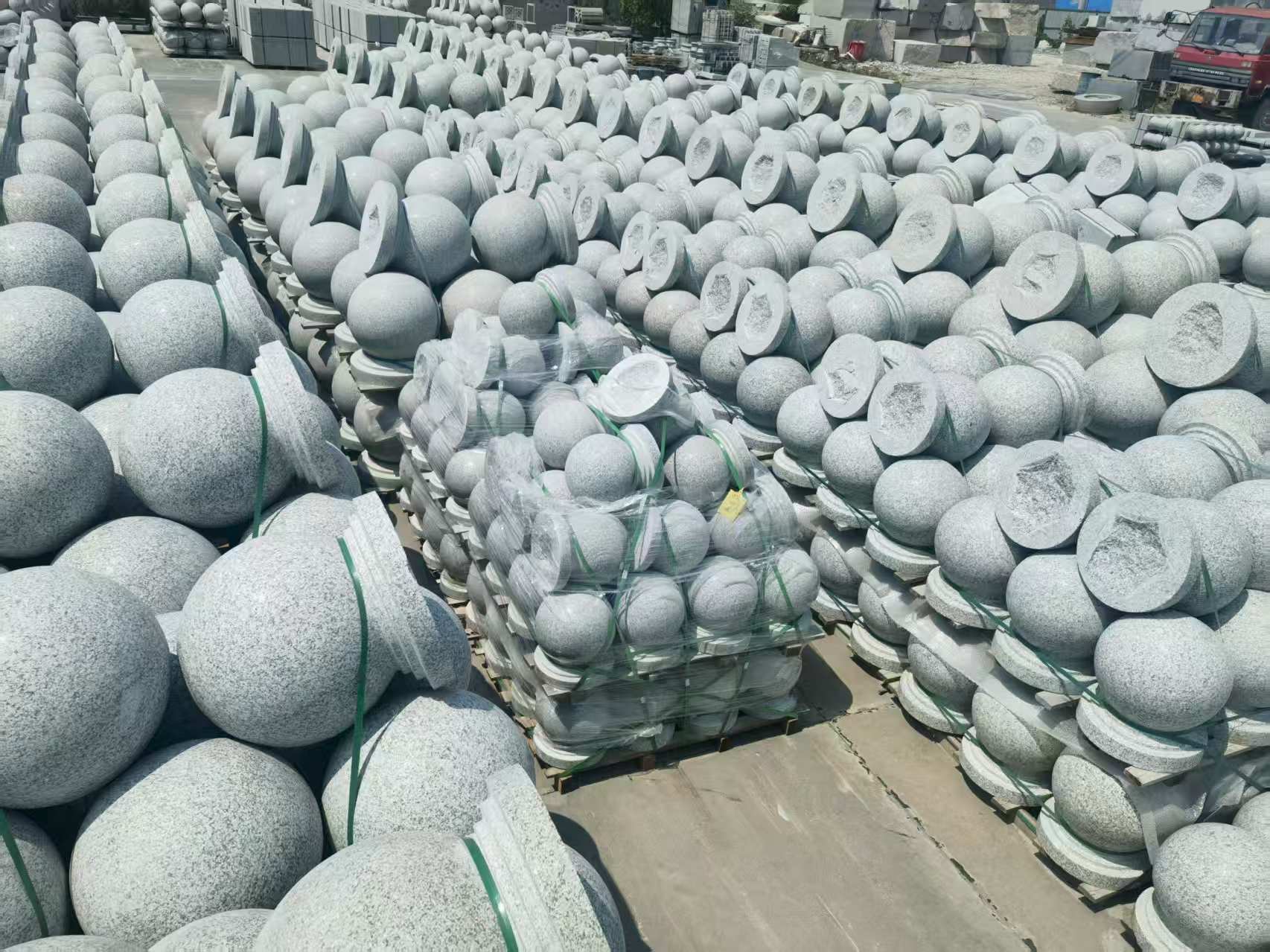 三门峡 花岗岩实心圆球，石球，挡车球，挡车石，车止石，路障石。
