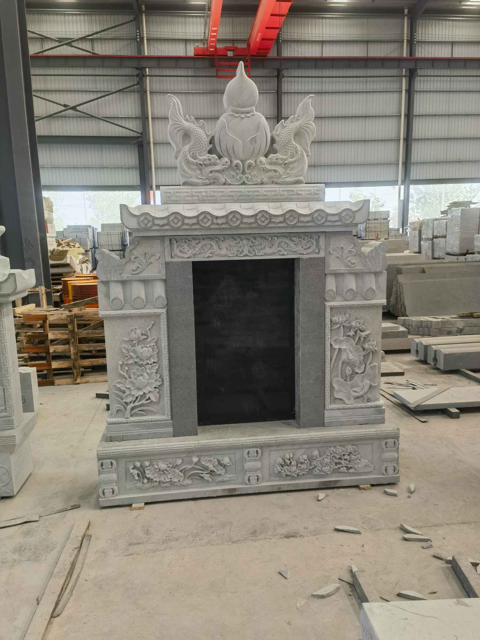 三门峡 芝麻灰高档墓碑、土墓，一套也支持定做